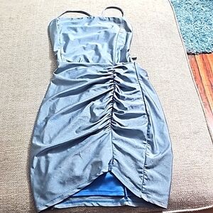 CEFIAN Backless Lace Up Cocktail Bodycon dress light green size medium